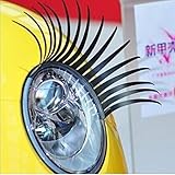 LSSJJ Schwarz Stereoscopic Car Lashes Scheinwerfer Wimpern Zubehör Car Light Wimpernaufkleber Aufkleber Auto 3D Aufkleb