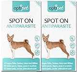 OptiPet Spot On 12x1,5ml Pipetten Spot on für Hunde Zecken- und Flohschutz gegen Parasiten gegen Flöhe Milben Zeck