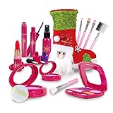 Make-up Mädchen Spielzeug Natur Make Up Set Kindersichere Weihnachtskosmetik, sanfte, nicht reizende Eitelkeiten Verkleiden Sie sich mit Weihnachtssocke Korrekte Ästhetik Prinzessin Rollenspiel für k