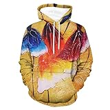 Vockgeng Herren Pullover Hoodie Sweatjacke Longsleeve Sweatshirt Langarm Kapuzenpullover Hoody Sweater Kunst Malerei Mädchen 2XL