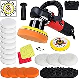 TecTake 402539 Profi Exzenter Poliermaschine + Set 15 inkl. XXL Zubehörpak