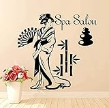 Mode Frauen Beauty Salon Wandaufkleber Spa Aufkleber Vinyl Aufkleber Kunst Abnehmbare Tapete Wand Tattoo Wandb