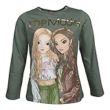 Top Model Mädchen T-Shirt, Langarmshirt, grün, Größe 140, 10 J
