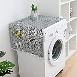 Universal-Abdeckung für Waschmaschinentrockner, Baumwolle, staubdicht, mit 6 Aufbewahrungstaschen, für Küche, Badezimmer, Heimdekoration, 129,5 x 55,9 cm (Marineblau), 2 Stück