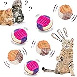 Katze Sisal Ball, 6 Stck Sisal Seilball,Haustier Katzen Spielzeug Bälle,Umweltfreundliche Kätzchen Bälle,Kätzchen Spielzeug Kugeln,Kätzchen Spielzeug Interaktive,Katzenspielzeugb