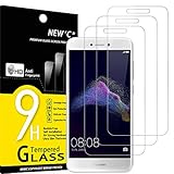 NEW'C 3 Stück, Schutzfolie Panzerglas für Huawei P8 Lite 2017 / P9 Lite 2017 / Honor 8 Lite/Nova Lite, Frei von Kratzern, 9H Härte, HD Displayschutzfolie, 0.33mm Ultra-klar, Ultrabeständig