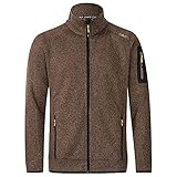 CMP Herren Strick Fleece Jacke, braun, 56