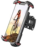 FLOVEME Motorrad Handyhalterung Fahrrad Handyhalter - Hüllenfreundlich Handy Halterung Fahrradlenker, Universal 360 Drehung Fahrradhalterung für 4,7 bis 7 Zoll Smartphone R