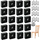 Möbel Gummifüße 20 Stück Möbelfüße Quadratisch Gummipuffer Stuhlbeinkappen Möbelfuß Auflagen Furniture Legs Mit Schraube Schutz Möbel Für Tisch Schrank Schreibtisch Couchs 30mm Schw