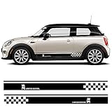 DSYCAR 1 Paar Auto Seitentür Rock Aufkleber Aufkleber Vinyl Auto Aufkleber Zubehör-Styling für Mini Cooper R50 R52 R53 R56 R57 R58 R59 F55 F56 F54 F60 R60 R61 (Schwarz)