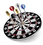 WKLIANGYUANPING Elektronische Dartscheibe Dart Board Set, Borstle/Sisal-Turnier-Dartboard mit vollständig staatlichem ultradünnem Draht Spinne + 12 Professionelle Stahlspitze D