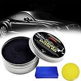 New Car Coating Wax, Auto Coating Wax Anti Scratch, 210G Autopoliermittel Liquid Nano Ceramic Coat Paste zum Entfernen von tiefen Kratzern und Flecken, Free Towel Sponge (Schwarz)