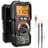 KAIWEETS Digital Multimeter mit LED-Buchsen, Strommessgerät CAT III 1000 V, CAT IV 600 V True RMS Auto-Range 6000 Zähler, misst Spannung,Kapazität, Temperatur, Wiederstand für Elektrik