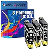 Tito-Express PlatinumSerie 3er Set Patronen XXL T1291 12XL als Ersatz für Epson 12XL Black| SX230 SX235 SX235W SX420W SX425W SX430W SX435W SX440W SX445W SX525WD SX535WD SX620FW