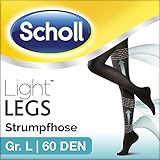 Scholl Light Legs Strumpfhose – Damen-Strumpfhose mit Kompressionsfunktion in L – Blickdichte, schwarze Stützstrumpfhose – 1 Paar mit 60 DEN