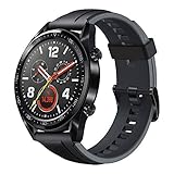 Huawei Watch GT Sport Smartwatch (46 mm Amoled Touchscreen, GPS, Fitness Tracker, Herzfrequenzmessung, 5 ATM wasserdicht) Schw