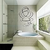 Damen Spa Wasserdicht Vinyl Wandaufkleber Poster Wandbild Badezimmer Fliesen Mode Einfachen Hintergrund Aufkleber Kunst Abziehbilder Wandbild A1 55x83