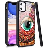 LuGeKe Mystic Eyes Print Handyhülle für iPhone 6/iPhone 6S, Art Eye Pattern Case Cover, Soft Silicone Case with Metal Sheet Anti-Statch Bumper Protective Women Men Phonecase (Ethnic Totem)