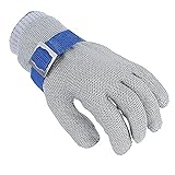 Schnittfester Handschuh Stufe 9 Edelstahl Metall Handschuh für Arbeit und Austern Sicherheit Metzgerhandschuh (M)