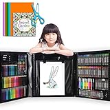Aoonux Deluxe Malset für Kinder, Bastelset, Zeichen-Kit mit Origami-Papier, Skizzieren Bücher, Buntstifte Set, Wasserfarben, Ölpastelle, Spielzeug Geschenk für Kinder Geburtstag W