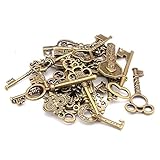 Goodplan Gemischte Packung mit 40 Vintage Keys Antique Bronze Key Charms Set für DIY Schmuck machen Geb