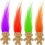 German Trendseller® - 6 x Trolle mit bunten Haaren ┃ Troll Mix für Kinder ┃ Mitgebsel ┃ Kindergeburtstag ┃ 6 Stück