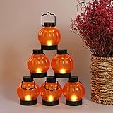 Halloween Teelichter 6PCS Kürbis Lichter Kürbis LED Lichter Kürbis Dekor Halloween Deko Garten KüRbis Halloween Deko Garten Mit Led Halloween Dek