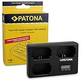 PATONA Triple Ladegerät für NP-FZ100 Akkus kompatibel mit Sony Alpha 9, 7 III, 7R III, 7RM3 mit USB Type C Kab