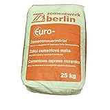 Zementmauermörtel 25KG für stark beanspruchtes Mauerwerk (Kelleraußenwände, Gewölbe oder bewehrtes Mauerwerk)