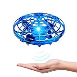 Kriogor UFO Mini Drohne, UFO Flying Ball Fliegendes Spielzeug Helikopter mit 360° Rotierenden und LED für 4-8 J