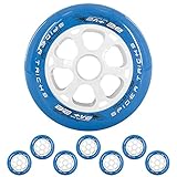 8 Stück Inline Eisschnelllauf Rad 90mm 100mm 110mm Guter Grip für Rennen Straße und Freestyle 86A PU Rad Inline Skate Ersatzzubehör,Blau,100