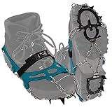 ALPIDEX Grödel Steigeisen für Bergschuhe Schuhkrallen mit Edelstahlspikes 12 Zähne Schuhgröße 35-47 Crampons Klettern Bergsteigen Trekkking Winter Outdoor Schuhspikes, Größe:M, Farbe:B