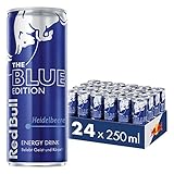 Red Bull Energy Drink, Heidelbeere, Blue Edition, 24 x 250 ml, Dosen Getränke 24er Palette, OHNE PFAND