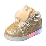 Babyschuhe Mädchen Cartoon Kaninchen LED Leuchtende Sportschuhe Turnschuhe Komfortabel Mode Schuh Draussen R