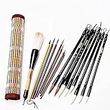 16 stücke Chinesische Traditionelle Kalligraphie Pinsel Stift Kanji Pinsel Set Kalligrafie-Pinsel, aus Wolfshaar, für chinesische Kalligrafie und Kanji, zum Z