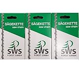 3 Stück SWS Forst Sägekette 325 1,5 mm Vollmeisel 72 Treibglieder kompatibel mit DOLMAR, SOLO, HUSQVARNA, MAKIT