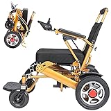 DREAMyun Elektrischer Rollstuhl Faltbar, Elektrorollstuhl Faltbar mit Li-Ion Battery 24V 12Ah, Doppelfunktion Faltbare für ältere und behinderte Menschen Elektro-R