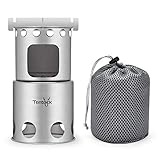 Tentock Outdoor Titan Holzofen Tragbar Campingkocher Holzofen Faltbarer Ultraleichter Herd Holz für das Kochen Picknick im F
