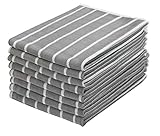 gryeer 8er-Set Bambus und Microfaser Geschirrtücher, saugfähiges und fusselfreies Küchentücher, Reinigungstücher für Glas, Fenster, Edelstahl, 65x45cm, G