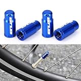 Kasivouk Aluminium Fahrrad Ventilkappe für Presta-Ventile Sclaverandventil Rennrad MTB Bike eBike(4 STK)