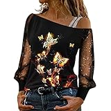 Glitzer Oberteile Damen Party: Tshirt Oversize Kurzarm Longshirt Oberteile Sommer Tee Tops Locker Casual Shirt Lässig Basic Bluse Sweatshirt Sommershirts Für Frauen,Teenager M