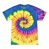 Colortone - Unisex Batik T-Shirt 'Rainbow' / Neon Rainbow, XXL