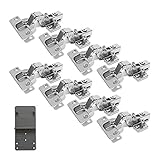 LOOTICH 110 Grad Innenanschlag 35mm Soft Close Hydraulisch Scharniere Scharnier mit Dämpfer Topfscharnier für Küchenschrank Kleiderschrank Schranktür Möbel 8 Stück