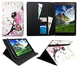 Alldaymall A10X Android Tablet 10 Inch Blumen Schmetterling Mädchen Universal Wallet Schutzhülle Folio ( 10 - 11 zoll ) von Sweet T