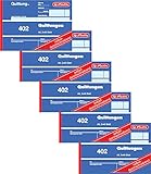 Herlitz Quittungsblock 402, selbstdurchschreibend, A6 quer, 2 x 40 Blatt (5 Stück)