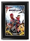 HWC Trading A3 FR Spider-Man: No Way Home Filmposter Tom Holland, signiert, Geschenk, gerahmt, A3, Spiderman, Spiderman, Spider Man, gedrucktes Autogramm, Film, Geschenke…