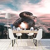 SASZQY Fototapete Ideen für Tieradler 3D 400x280cm Selbstklebend Segeltuch Tapeten Wandtapete XXL Moderne Wanddeko Wohnzimmer Schlafzimmer Büro Flur Restaurant Cafe Moderne Dek