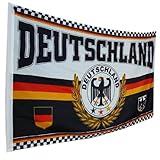 Deutschland Fahne / Motiv Adler groß 150 x 90 cm, nicht nur zur WM, EM & Eurovision Song