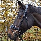 Heinick-Reitsport edle Trense anatomisch Zaumhaken Custom Havanna ~ Serie Diamond Warmblut ~ Ausw