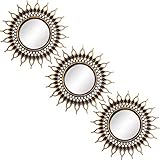 Goldfarbene Spiegel für Wanddekoration, 3er-Set – tolle Wanddekorationen für Schlafzimmer, Wohnzimmer und Esszimmer (MS009)